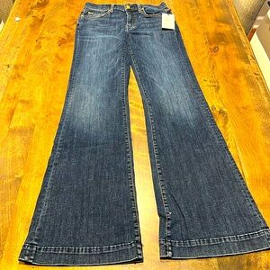7 For All Mankind, Women’s bell bottom stretch denim jeans, size 27, new w/ tags